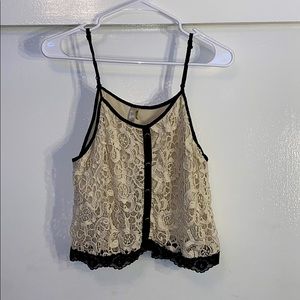 laced strappy tank top